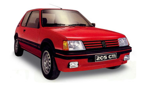 la PEUGEOT 205 GTI 1.6 (105 ch)